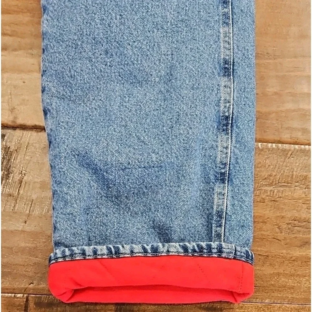 VTG Mens Wrangler Rugged Wear Thermal Jeans 40×30 - 3M Thinsulate Lining Fleece